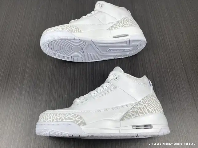 Official Maikesneakers White' Retro Jordan 3 'Triple 429487-111 Air PS 0504